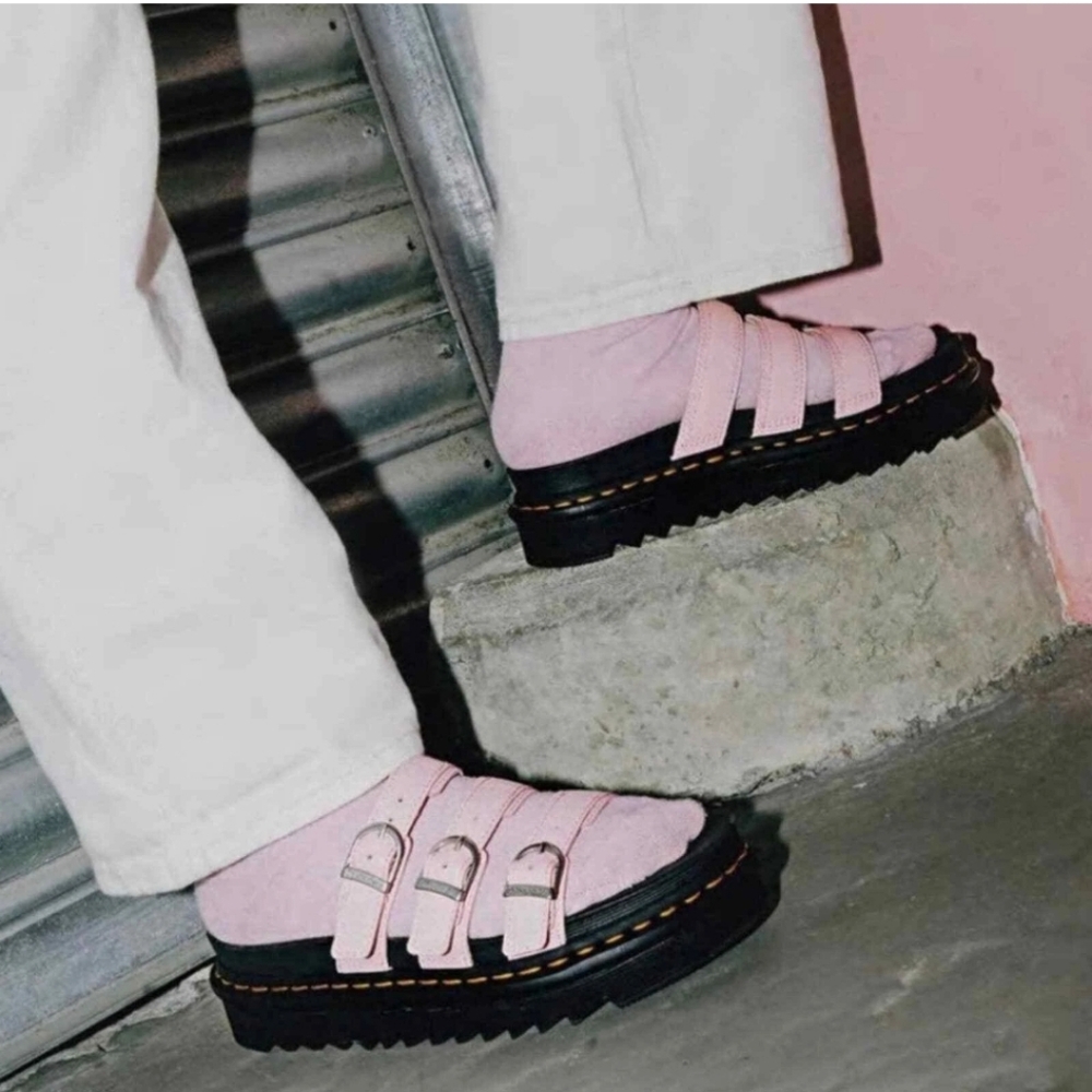 Dr Martens Blaire Pink Chunky Slides Docs Sandals Women's Size 6 - Picture 13 of 16